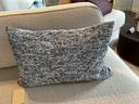 Kussen - by DW - blauw reversible