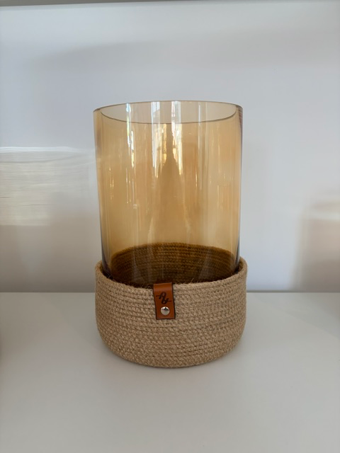 Windlicht met Jute - L - L'ART